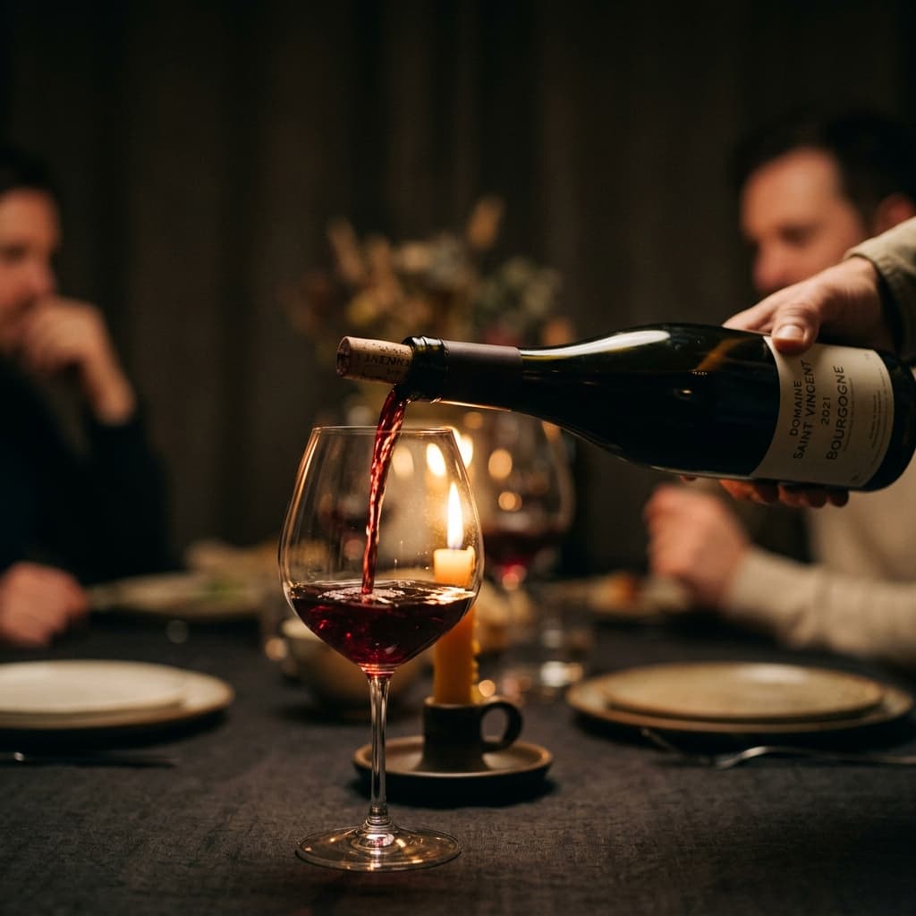 Wine pouring detail