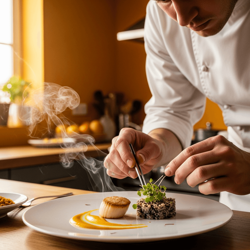 A Rhode Island Suppah Social chef plating a fresh, cooked-from-scratch meal prep dish