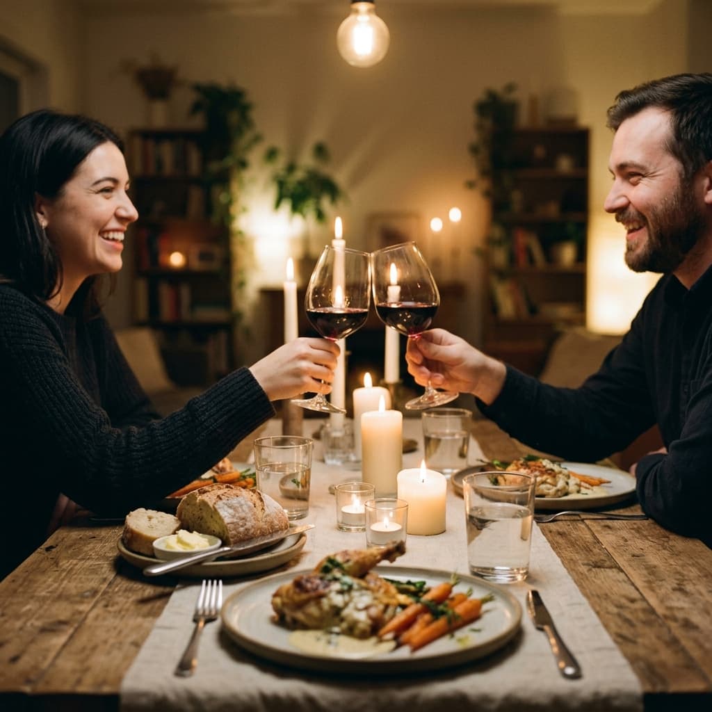 Guests arriving at a private dinner